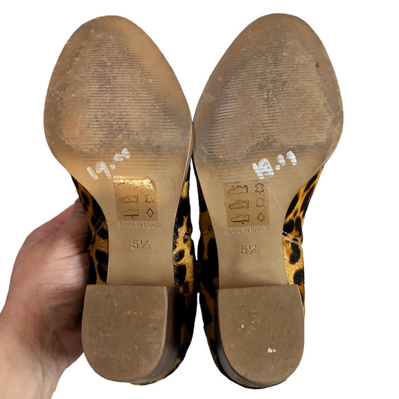 Madewell Brown Black Cheetah Print Booties Womens Size 5.5 - Picture 8 of 8